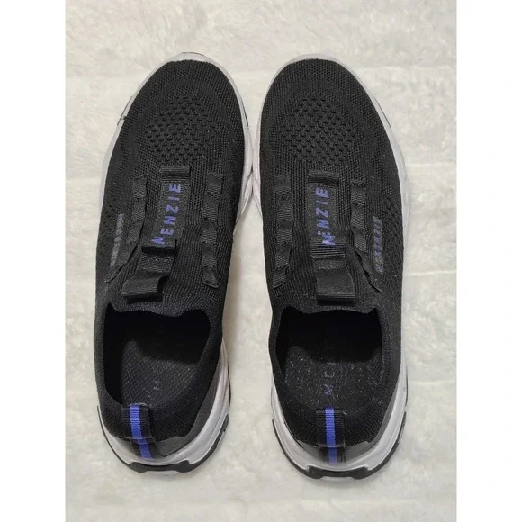 Black Lightweight Sneakers McKenzie Shoes Men's US Sz 8 UK 7 EU 41 Blue Accents - Picture 5 of 9
